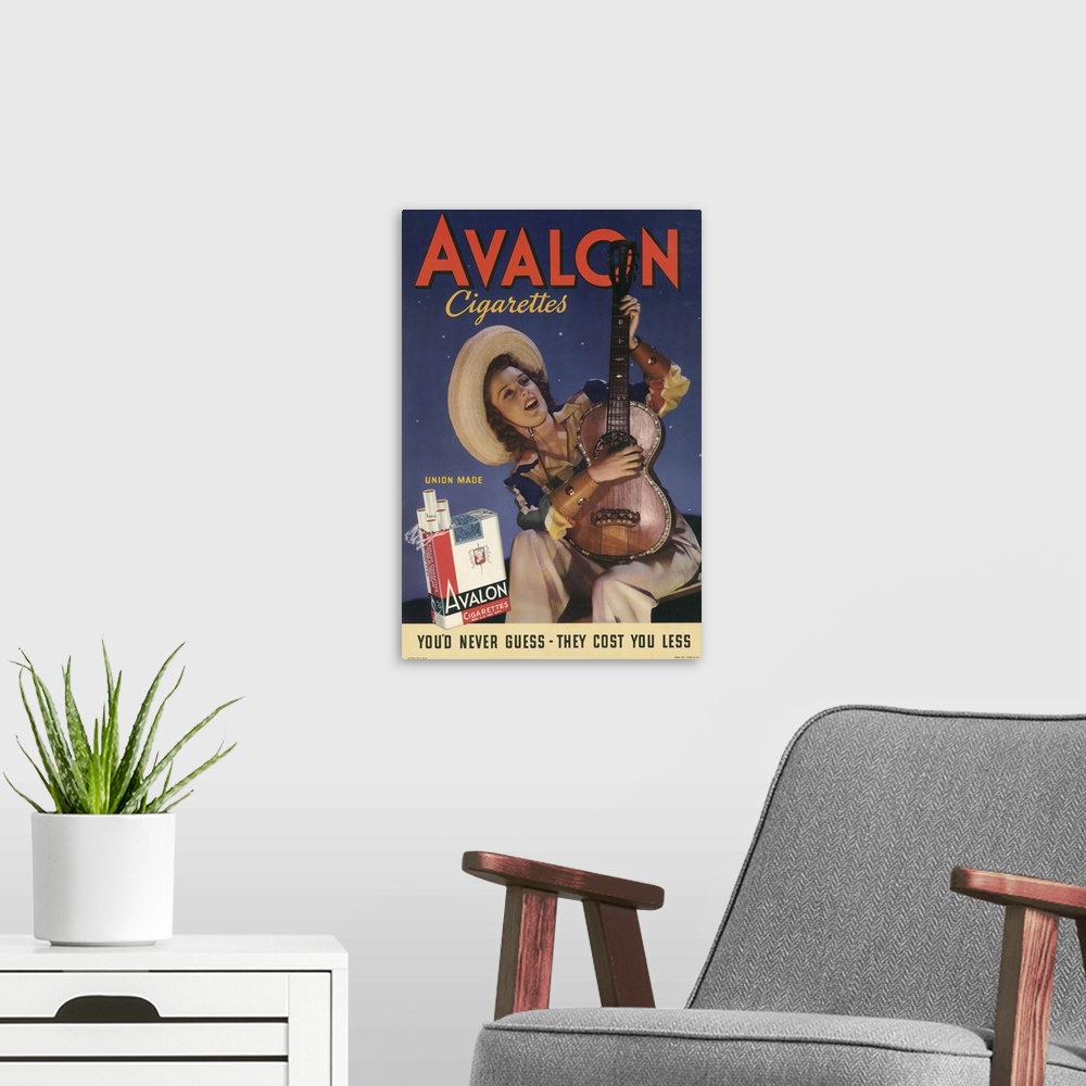 A modern room featuring Avalon Cigarettes