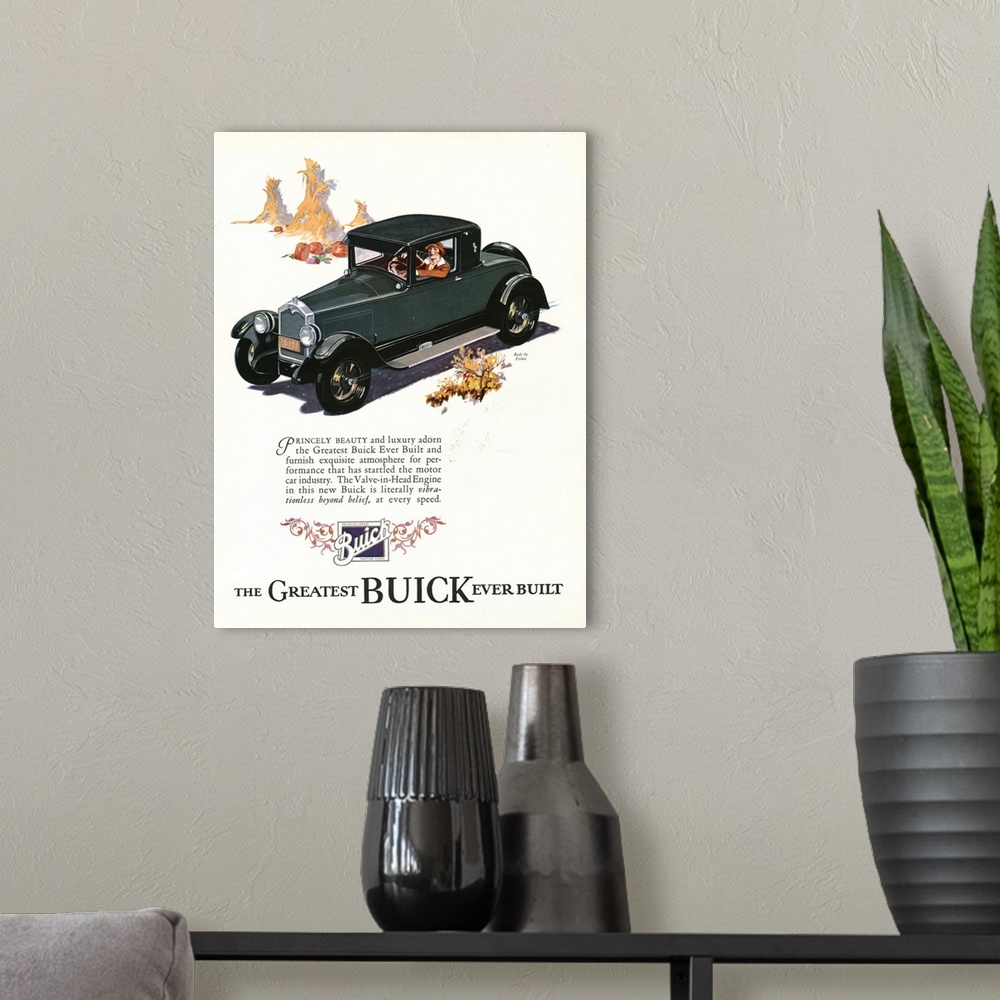 A modern room featuring Buick Automobile Advertisement