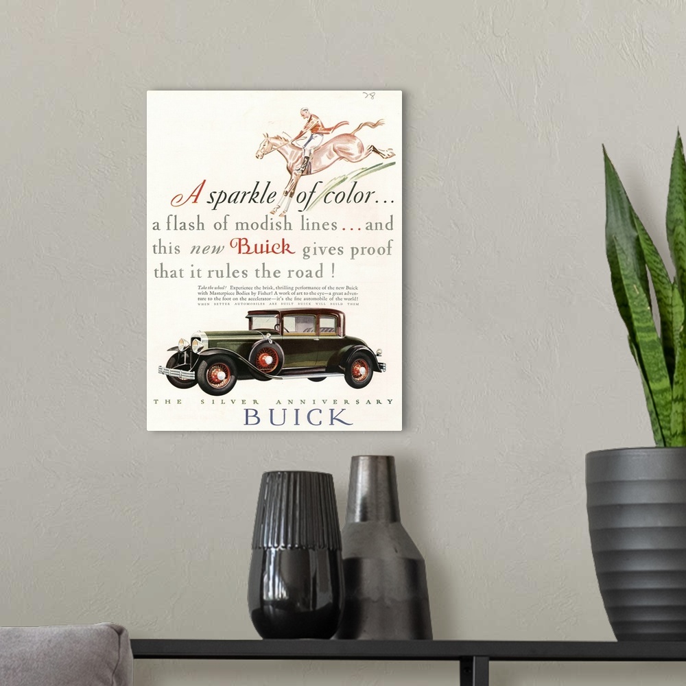 A modern room featuring Buick.1928.1920s.USA.cc cars horses hunting fox hunting fox-hunting...