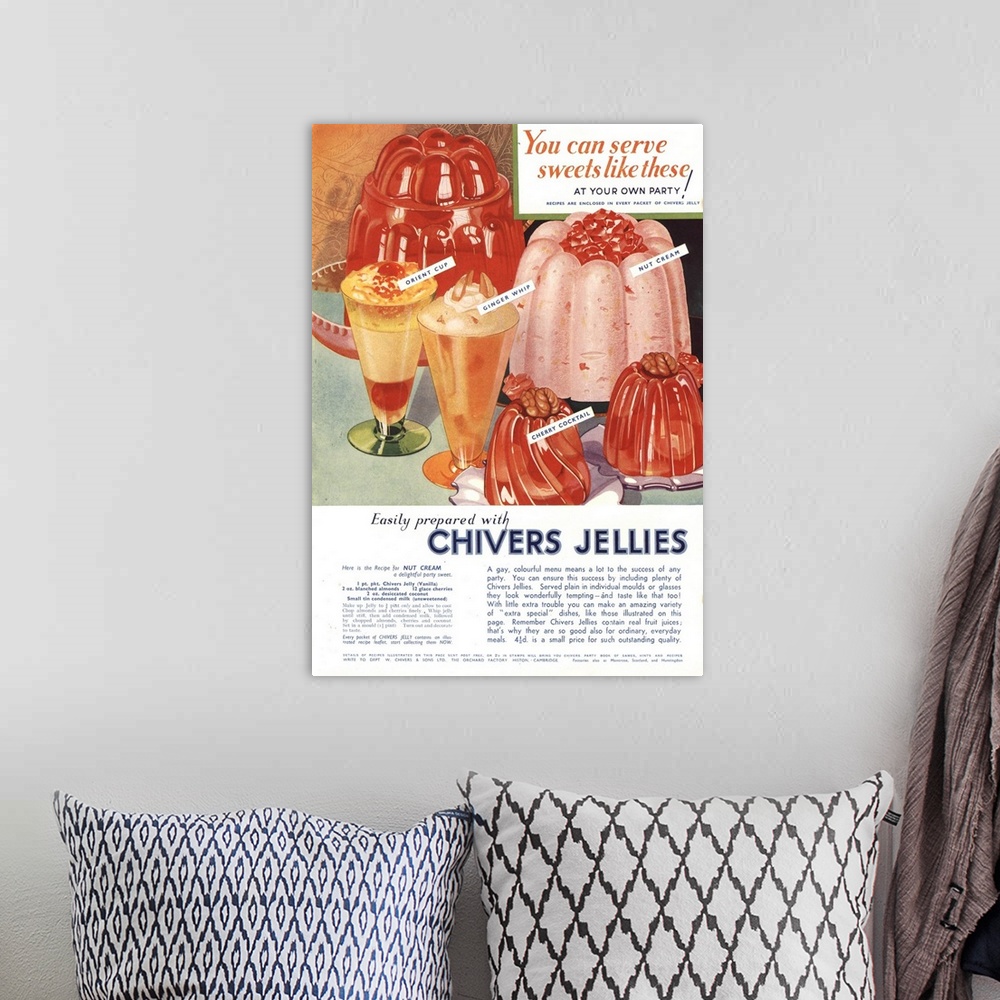 A bohemian room featuring Chivers Jellies