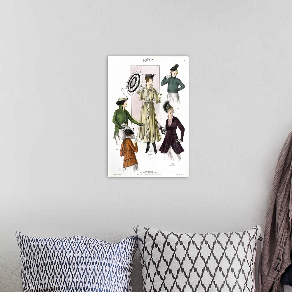 A bohemian room featuring Fashion Illustrations