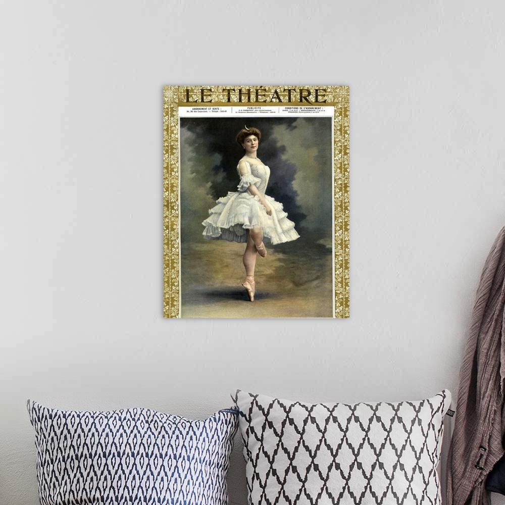 A bohemian room featuring 1900s France Le Theatre Magazine Cover