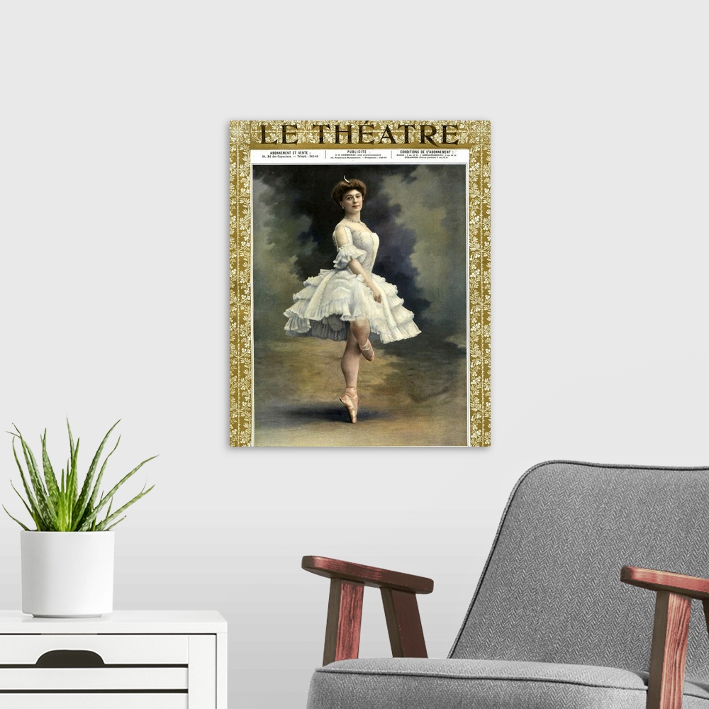 A modern room featuring 1900s France Le Theatre Magazine Cover
