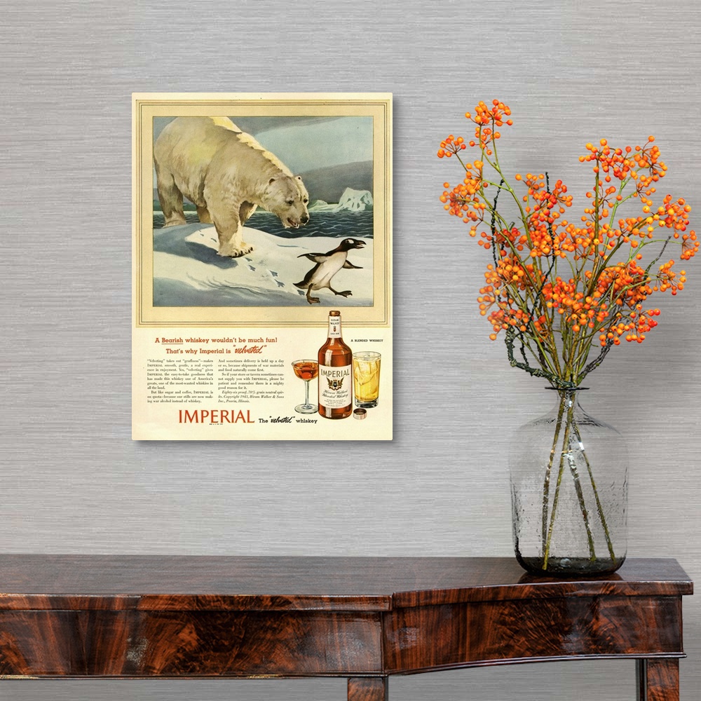 A traditional room featuring 1940s USA Imperial  Magazine Advert