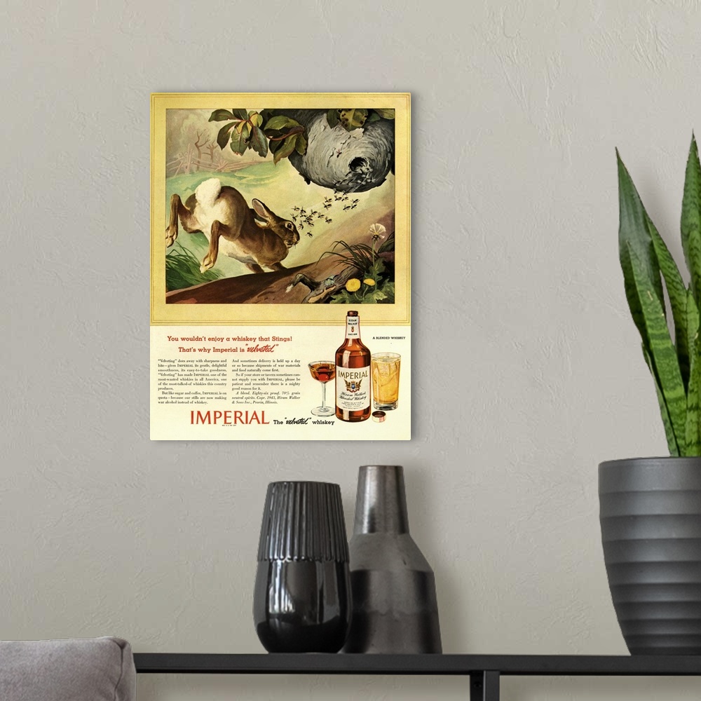 A modern room featuring 1940s USA Imperial  Magazine Advert