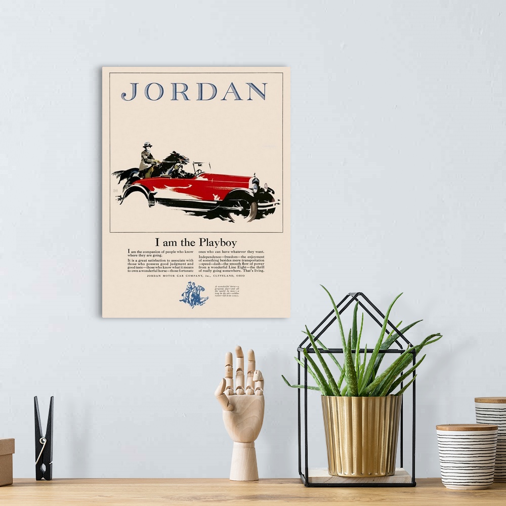 A bohemian room featuring Jordan.1926.1920s.USA.cc cars horses...