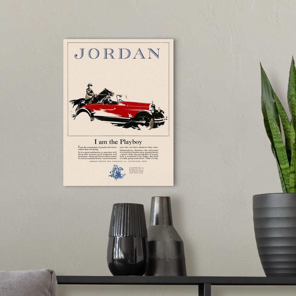 A modern room featuring Jordan.1926.1920s.USA.cc cars horses...