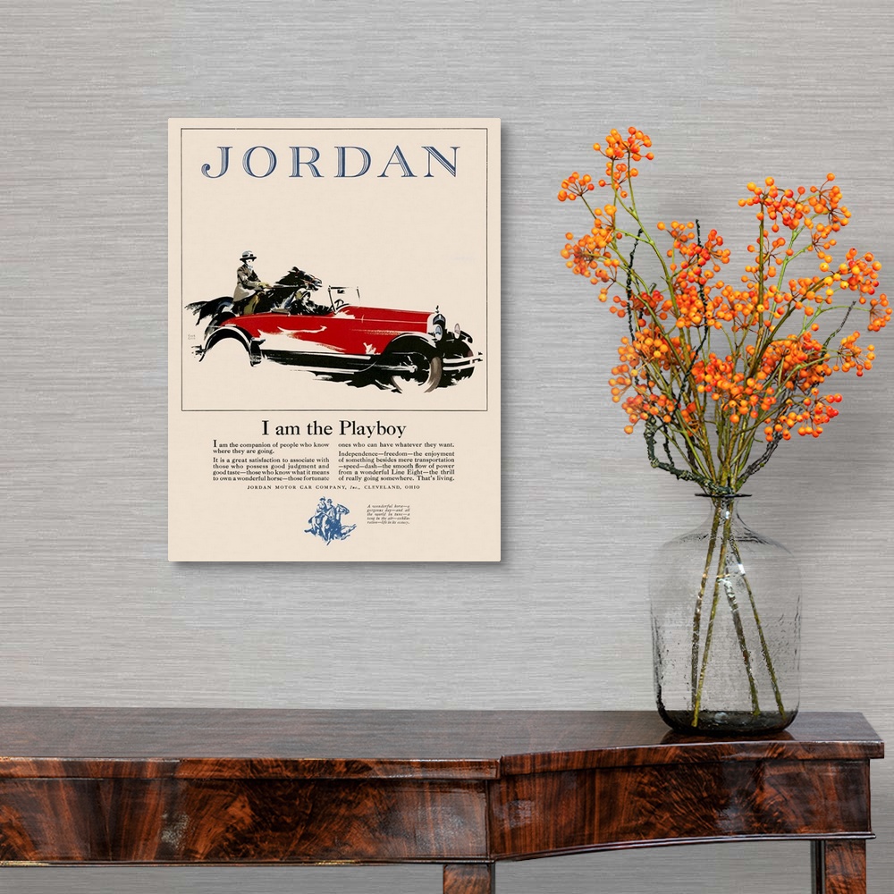 A traditional room featuring Jordan.1926.1920s.USA.cc cars horses...