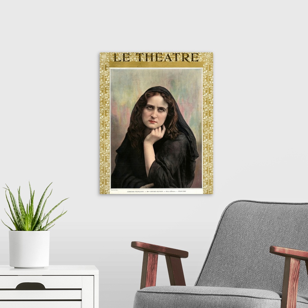 A modern room featuring Le Theatre Magazine Cover