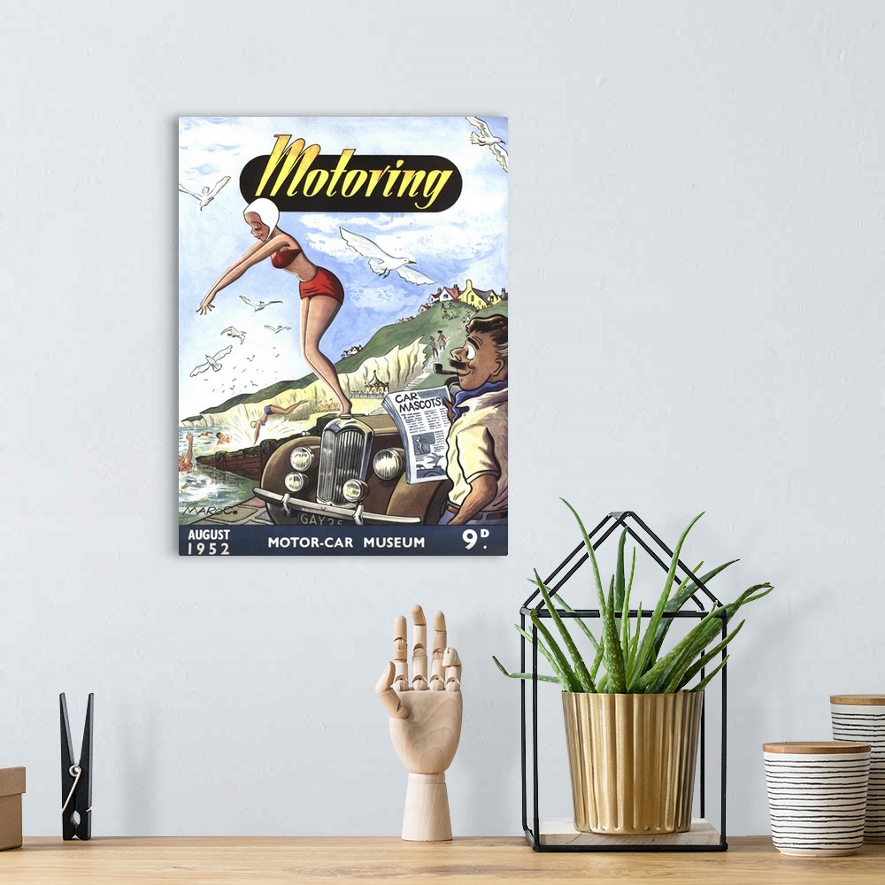 A bohemian room featuring .1950s.UK.cars mascots magazines...