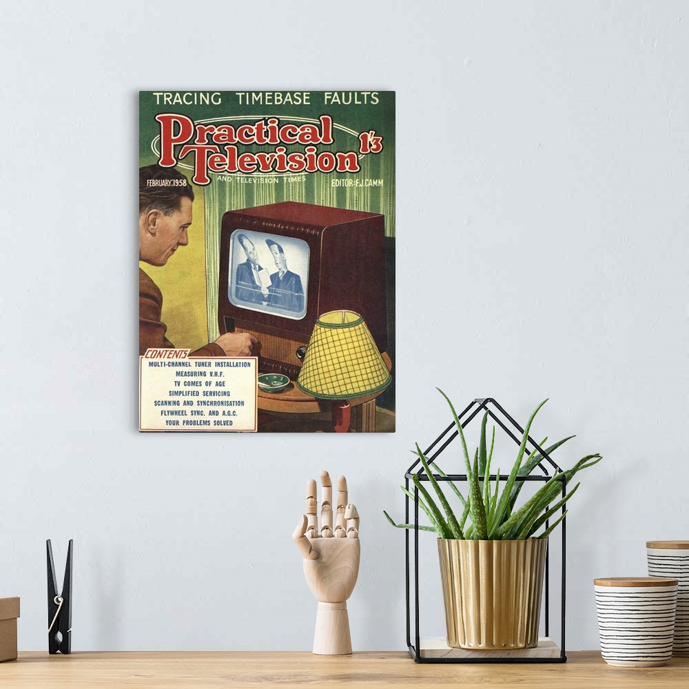 A bohemian room featuring Practical Television .1950s.UK.televisions diy magazines do it yourself...