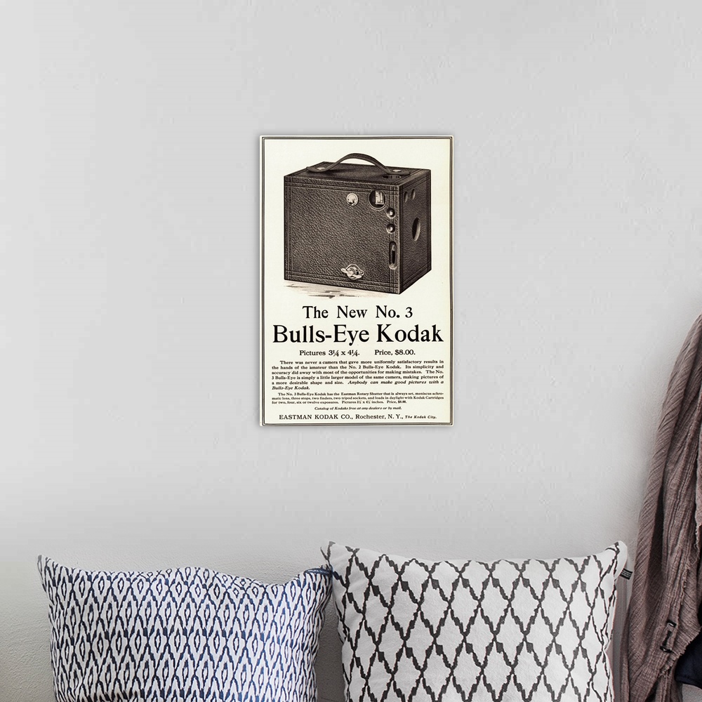 A bohemian room featuring USA Kodak Magazine Advert
