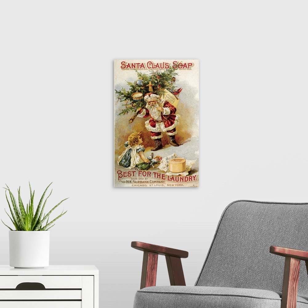 A modern room featuring USA N K Fairbank Company Magazine Advert