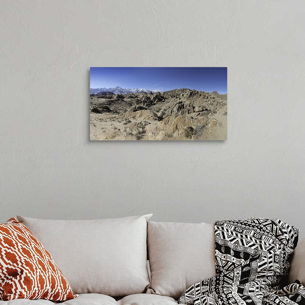 A bohemian room featuring This is a very large and clear panoramic of the Alabama Hills. Alabama Hills are in California, U...