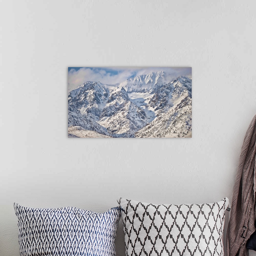 A bohemian room featuring Stunning mountain peaks adjacenty to Bishop in California's Eastern Sierra Mountains along highwa...