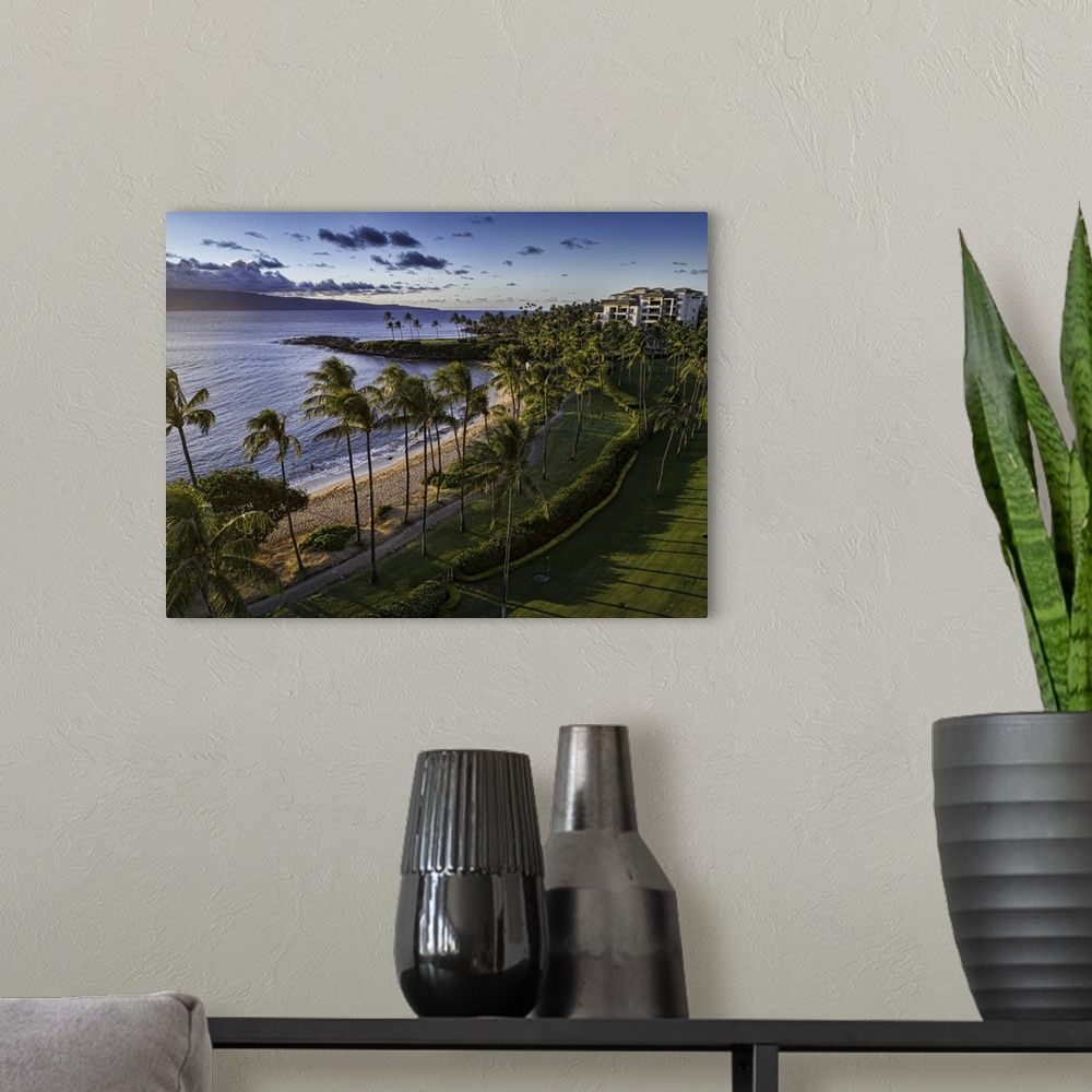 A modern room featuring Sunset at Kapalua Bay, Maui, Hawaii.