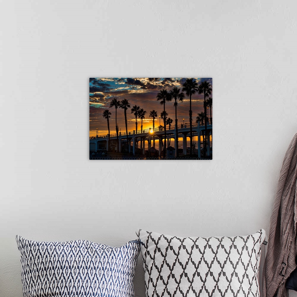 A bohemian room featuring Oceanside Pier, Oceanside, California, USA.