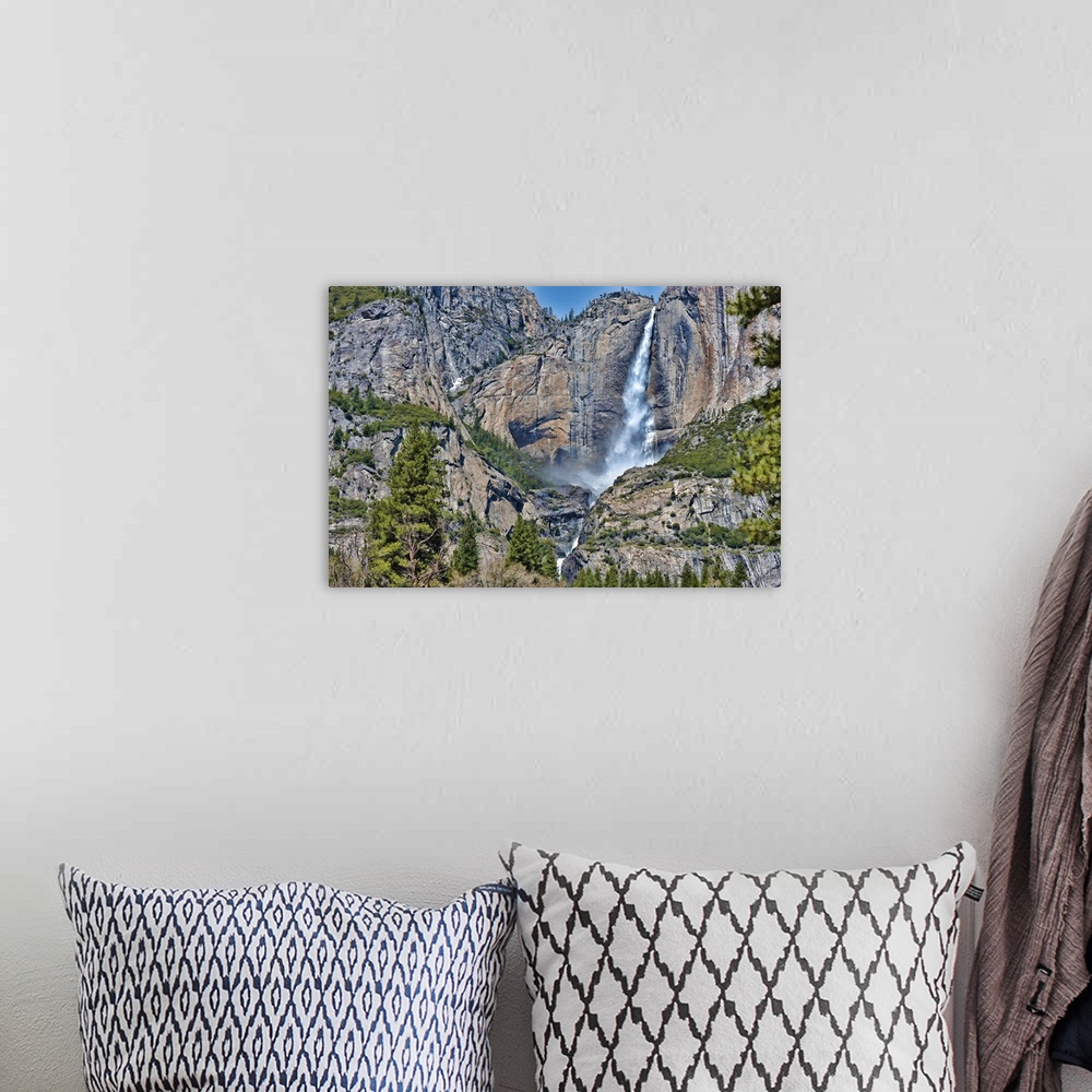 A bohemian room featuring Stunning Yosemite Falls in California, USA