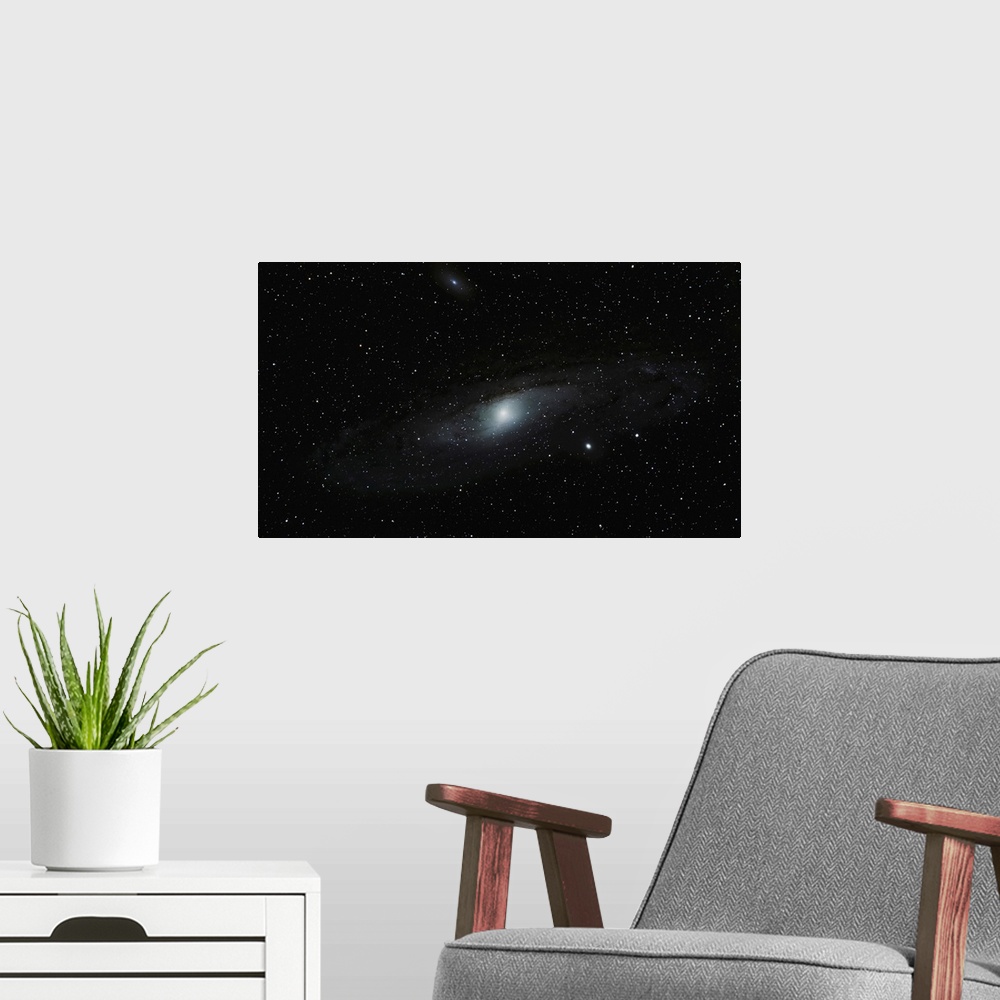A modern room featuring A bright star in the galaxy.