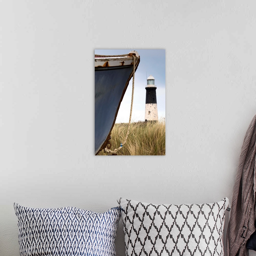 A bohemian room featuring Abandoned Boat And Lighthouse, Humberside, England