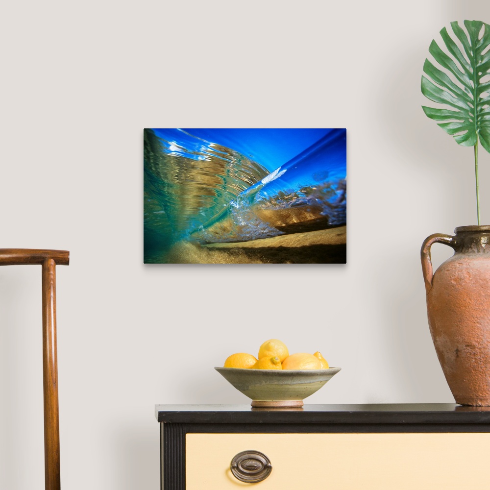A traditional room featuring Abstract Underwater View Of Waves And Surf