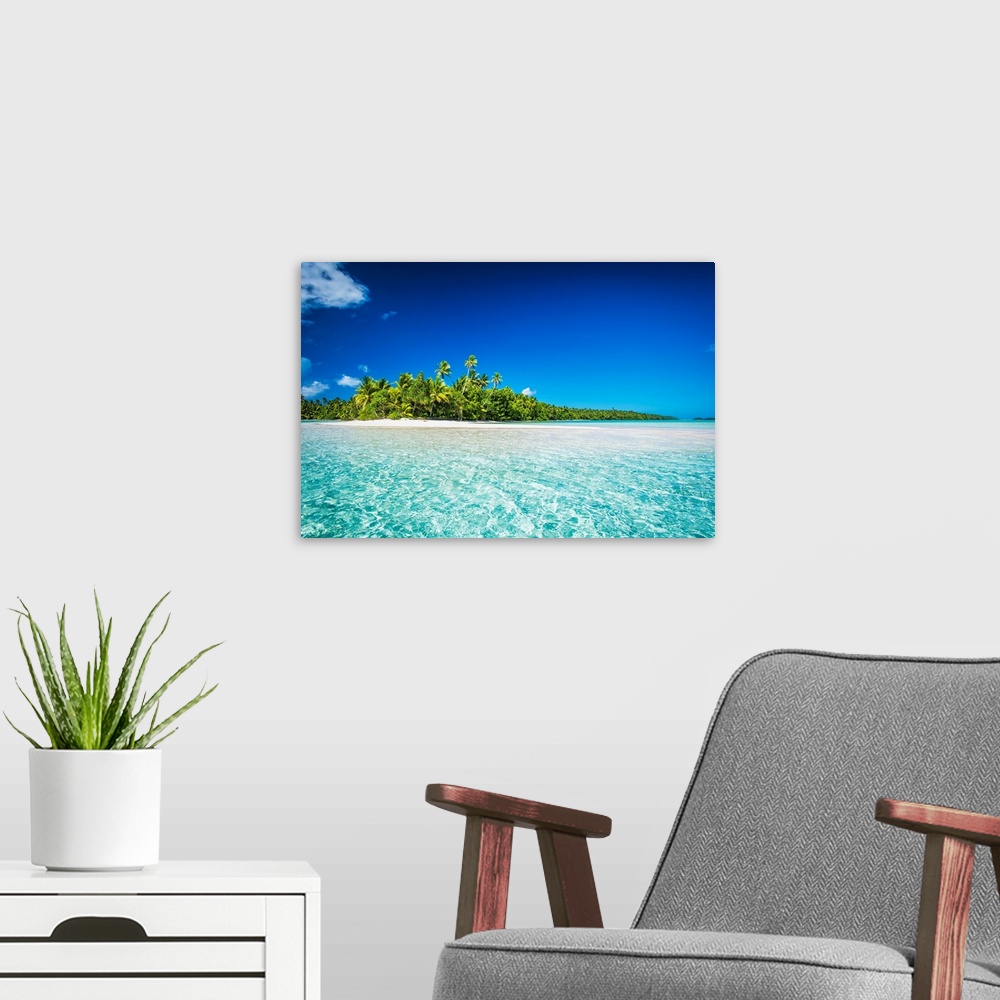 A modern room featuring An island that forms part of the marine park, near the Tuvalu mainland, Tuvalu