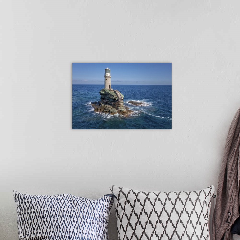 A bohemian room featuring Andros Lighthouse.