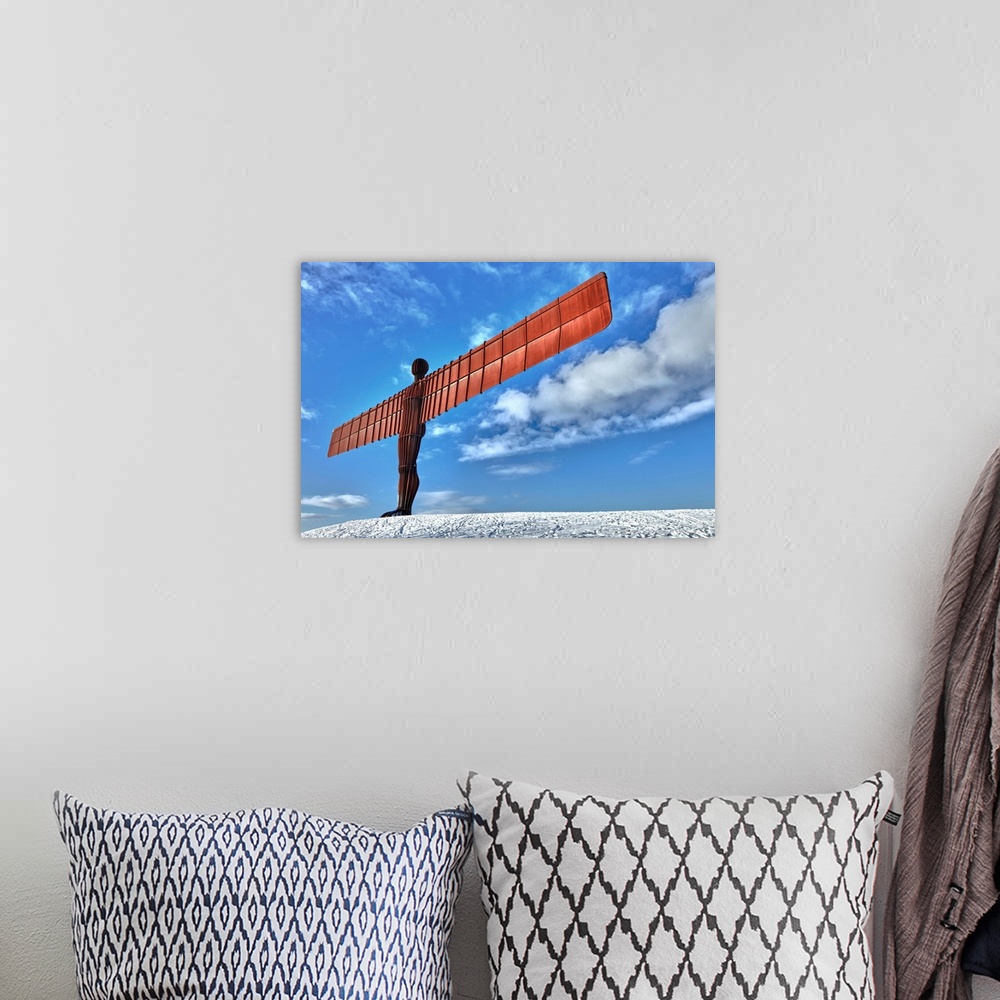 A bohemian room featuring Angel Of The North Sculpture. Gateshead, England.