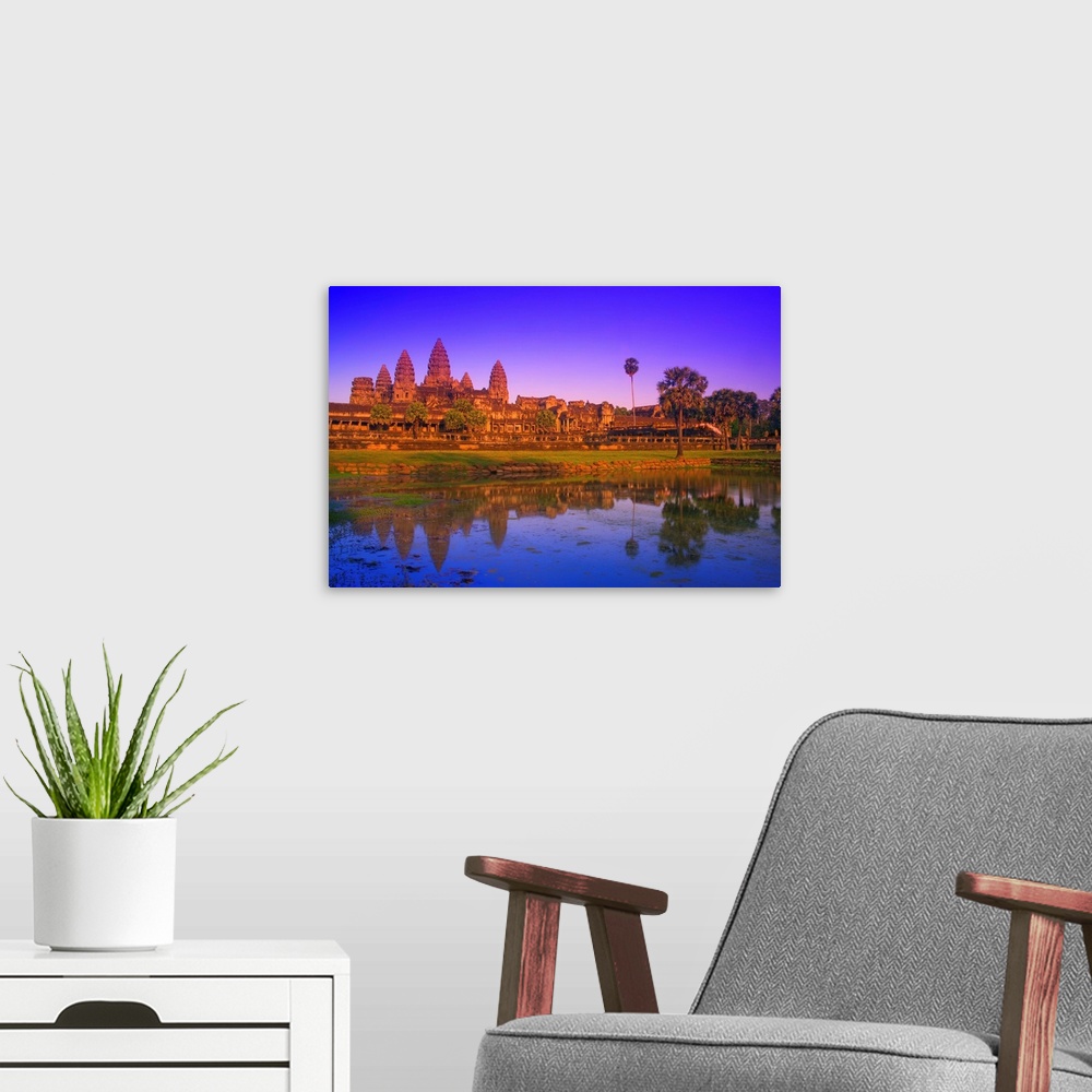 A modern room featuring Angkor Wat Temple, Cambodia