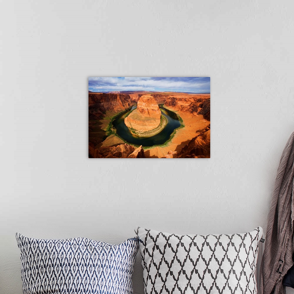 A bohemian room featuring Arizona, Near Page, Landscape Of Horseshoe Bend And Colorado River