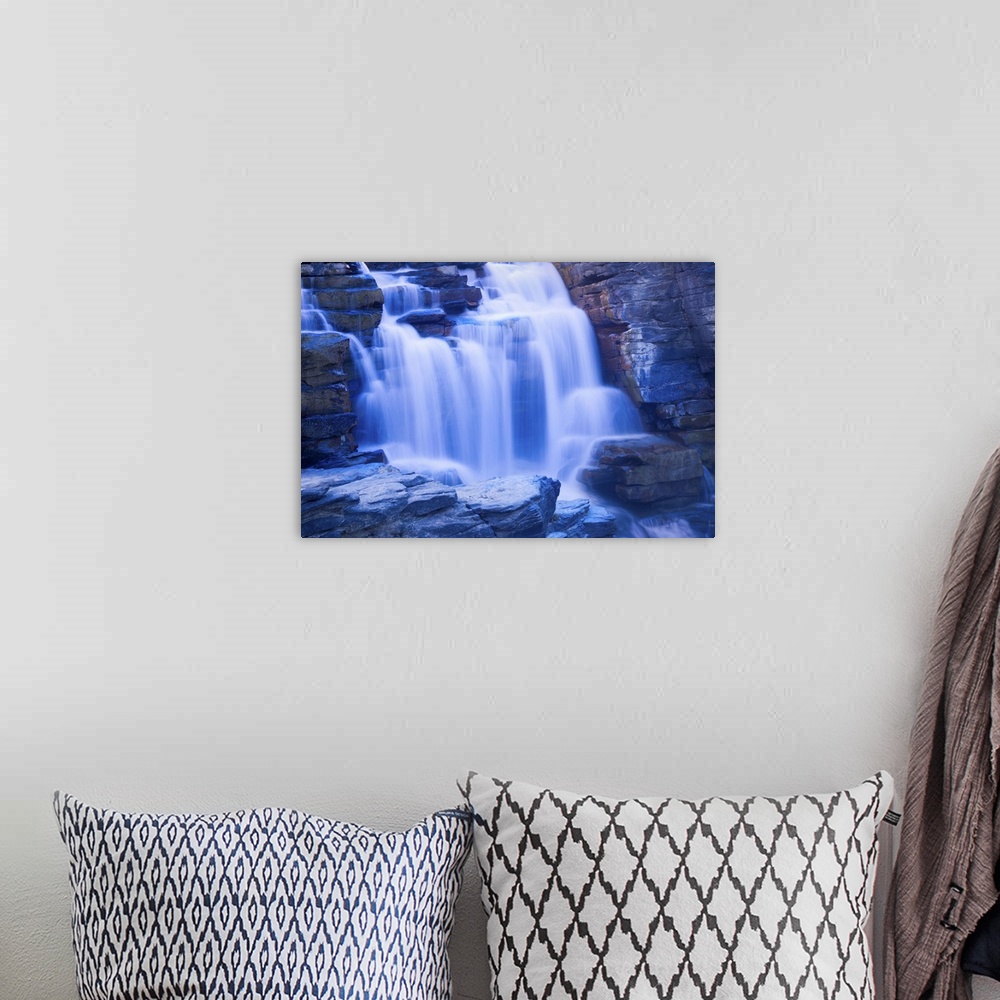 A bohemian room featuring Athabasca Falls