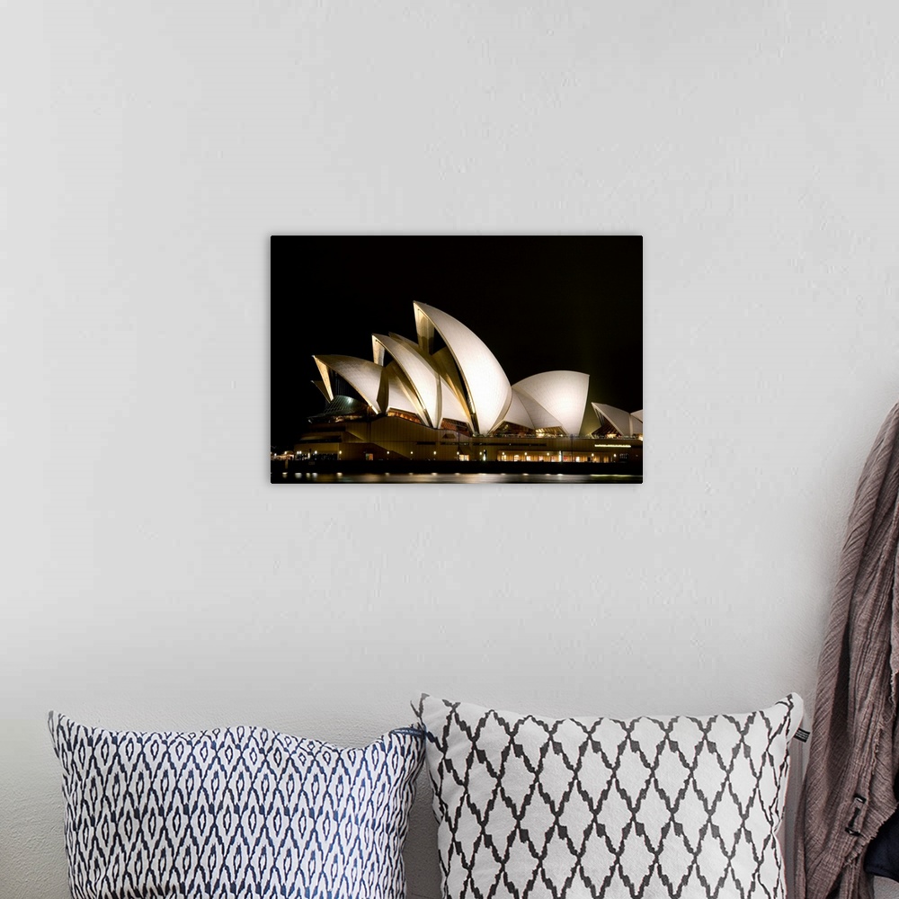 A bohemian room featuring Australia, Sydney, A Night Scene Looking Across Sydney Harbor To The Iconic Opera House
