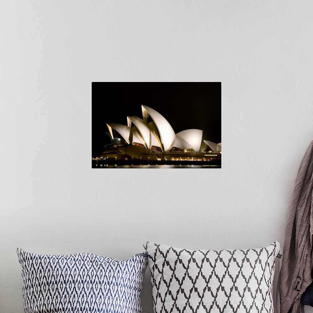 A bohemian room featuring Australia, Sydney, A Night Scene Looking Across Sydney Harbor To The Iconic Opera House