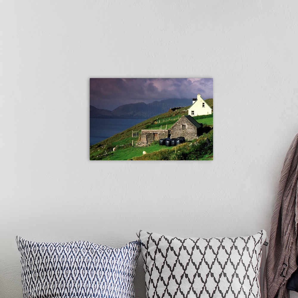 A bohemian room featuring Beara Peninsula, County Cork, Ireland; Rustic Farmhouses On Hill