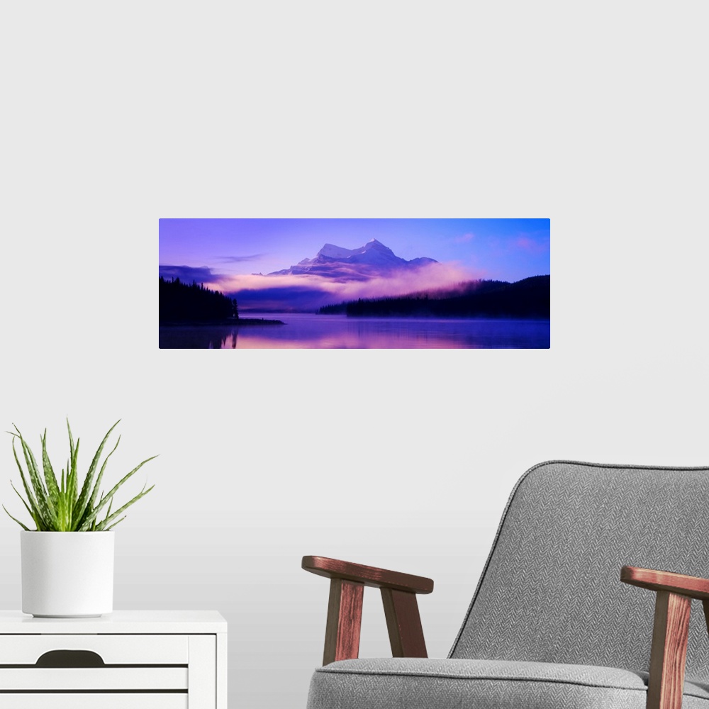 A modern room featuring Beautiful Mountain Scenery