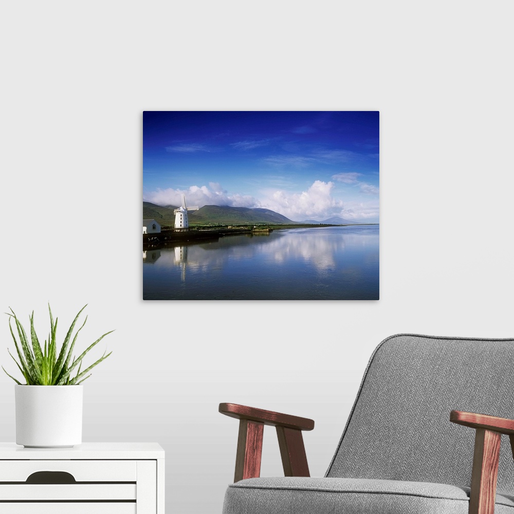 A modern room featuring Blennerville Windmill Reflected In River, Tralee, County Kerry, Republic Of Ireland