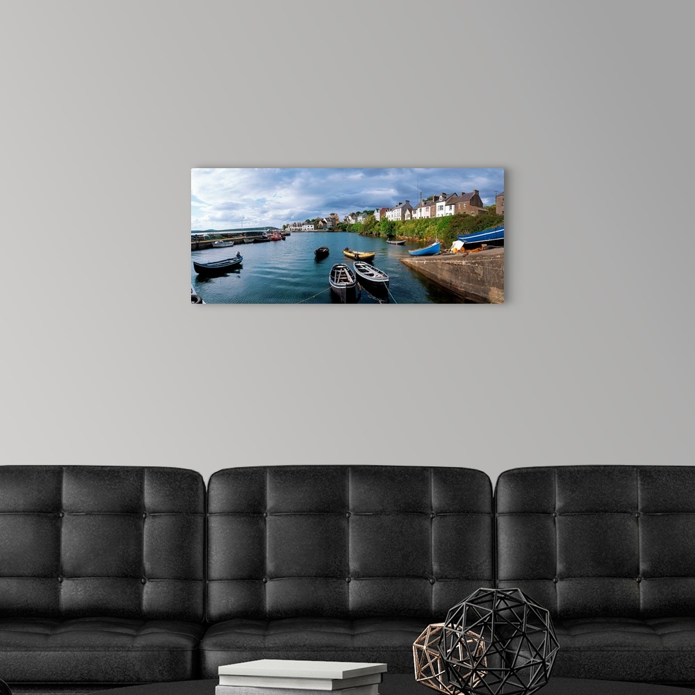 A modern room featuring Boats Near The Shore, Roundstone, Connemara, County Galway, Ireland