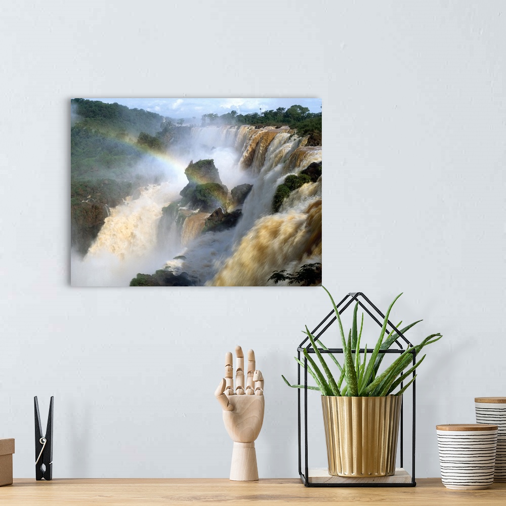 A bohemian room featuring Brazil, Iguacu Falls
