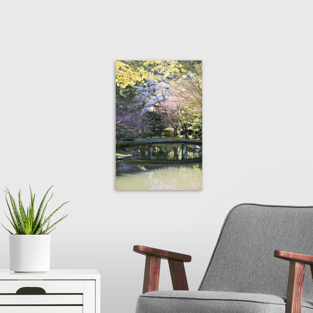 A modern room featuring Bridge In Nitobe Memorial Garden, A Traditional Japanese Garden, Canada