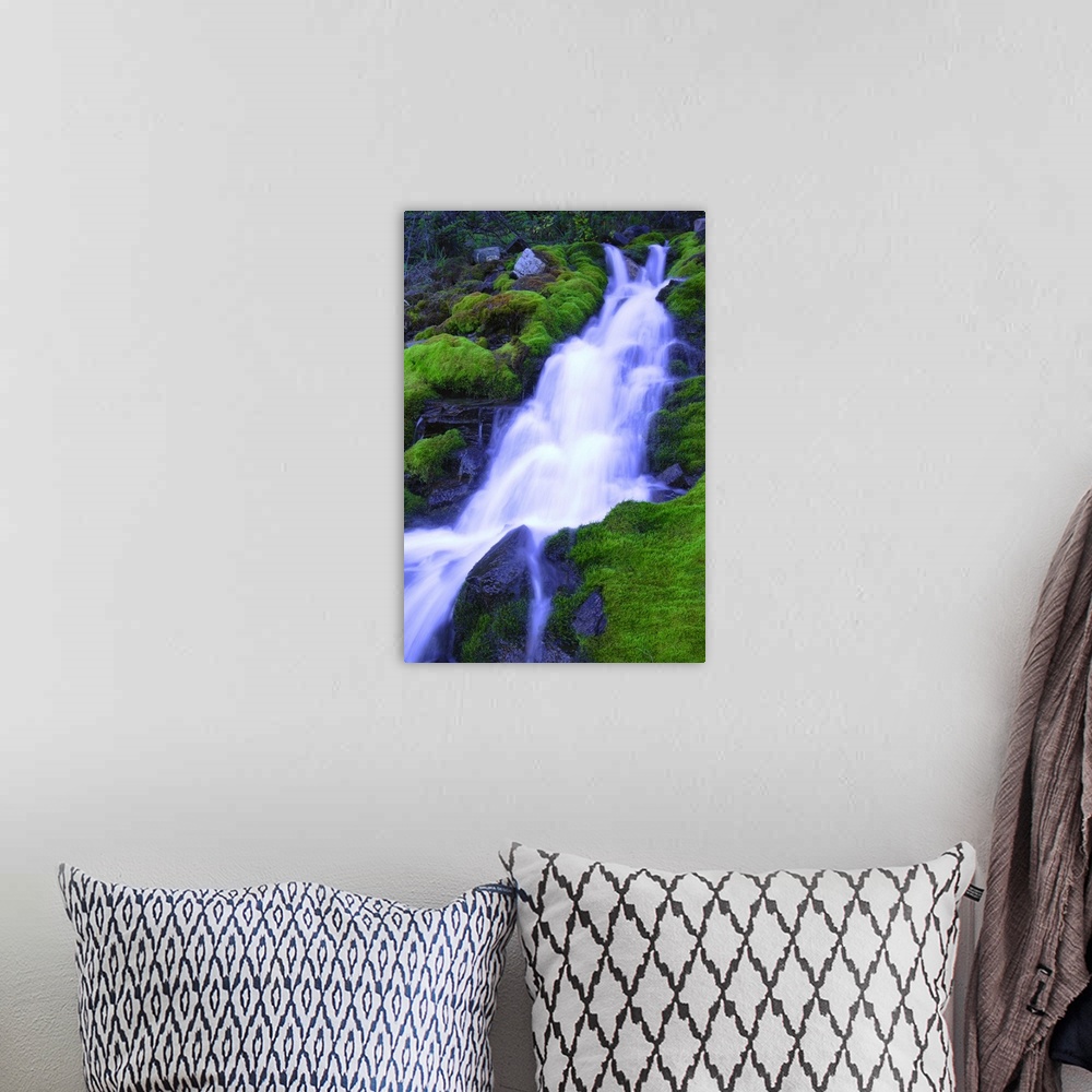 A bohemian room featuring Bright Waterfall, Jasper, Alberta, Canada