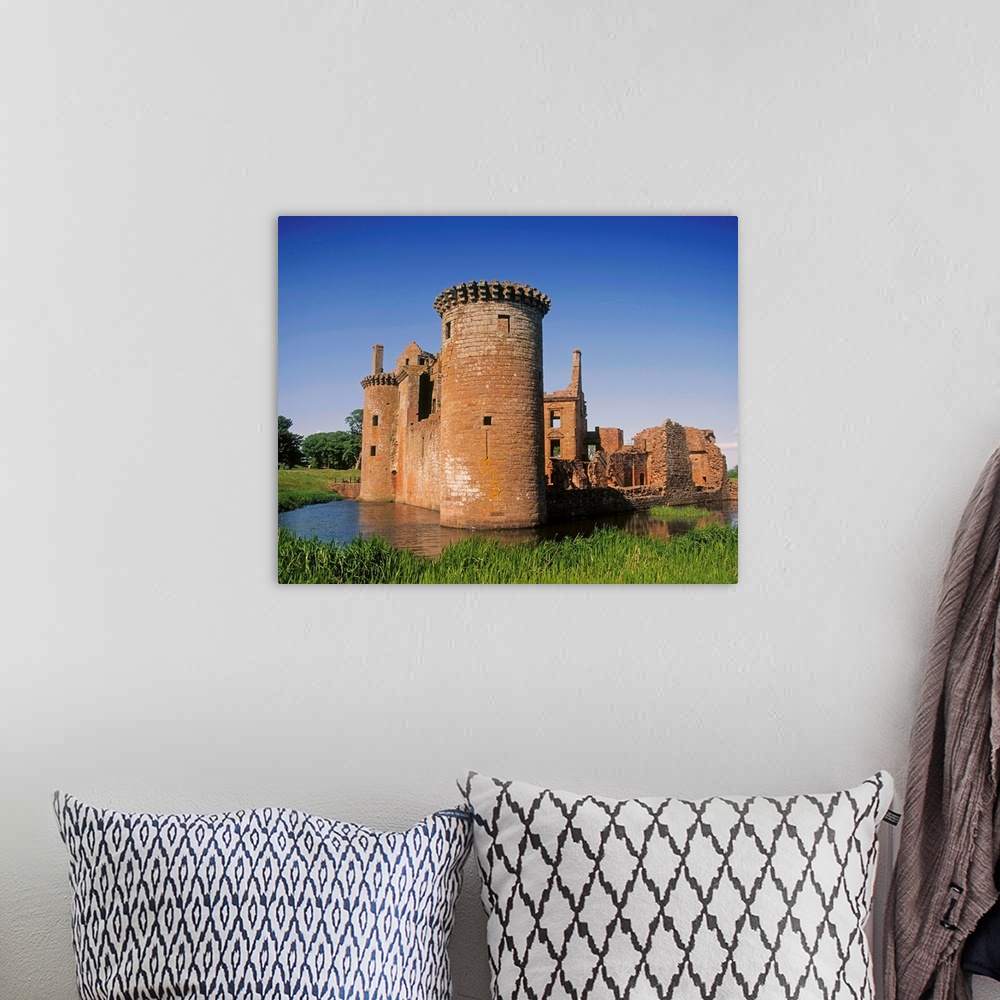 A bohemian room featuring Caerlaverock Castle, Dumfries, Scotland