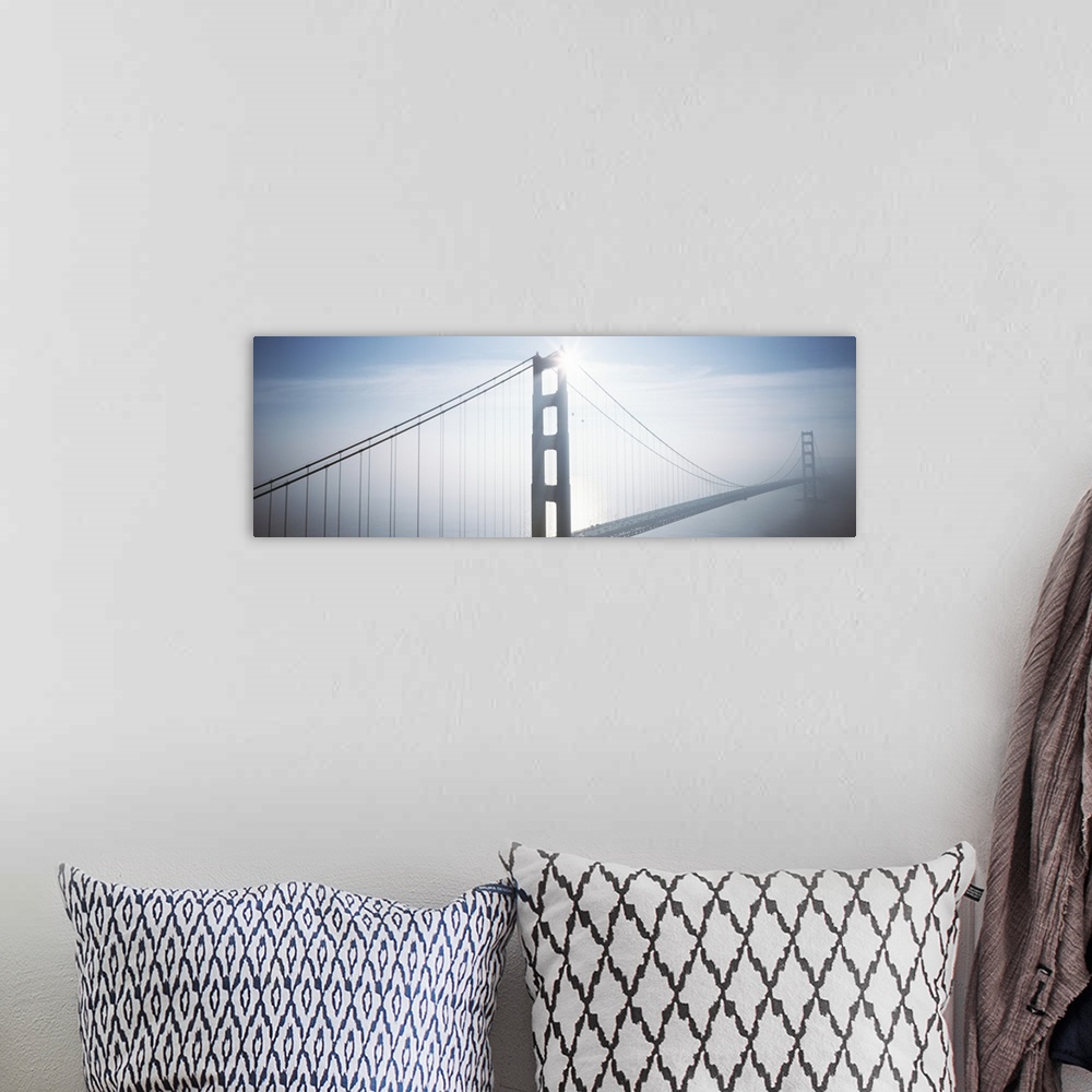 A bohemian room featuring California, San Francisco, Golden Gate Bridge In Foggy Morning Light