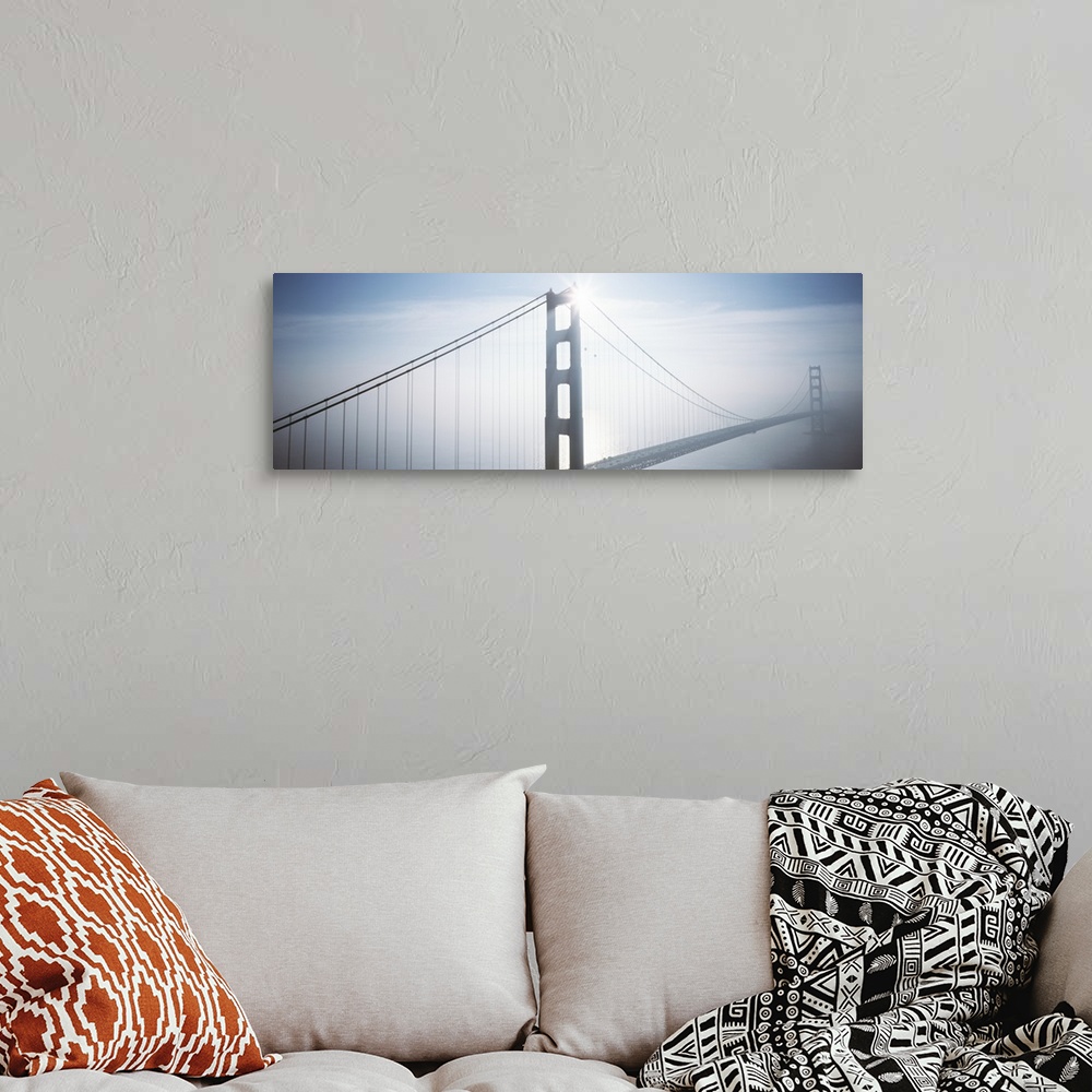A bohemian room featuring California, San Francisco, Golden Gate Bridge In Foggy Morning Light