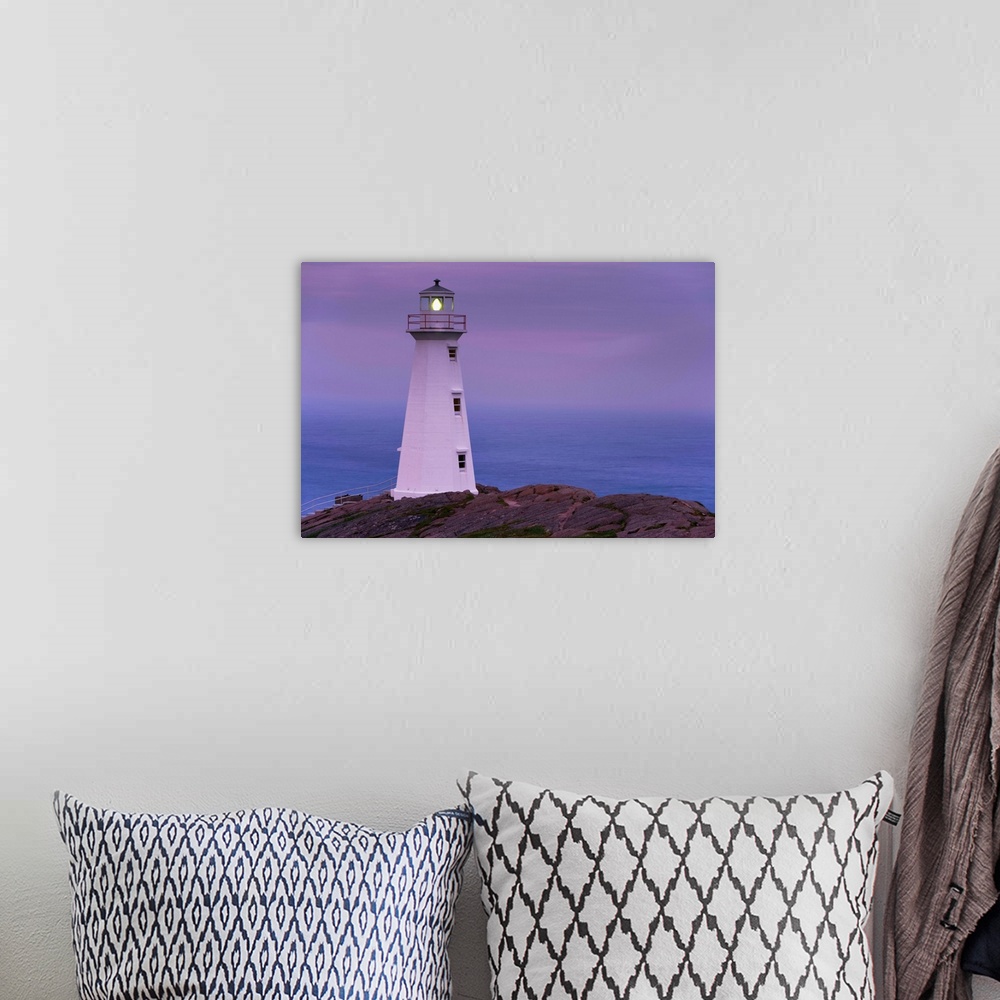 A bohemian room featuring Cape Spear Lighthouse At Twilight, Avalon Peninsula, Newfoundland, Canada