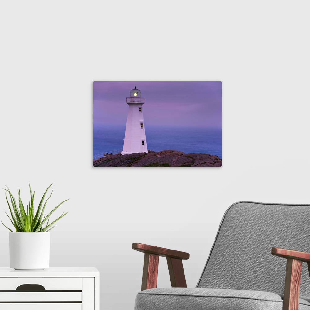A modern room featuring Cape Spear Lighthouse At Twilight, Avalon Peninsula, Newfoundland, Canada