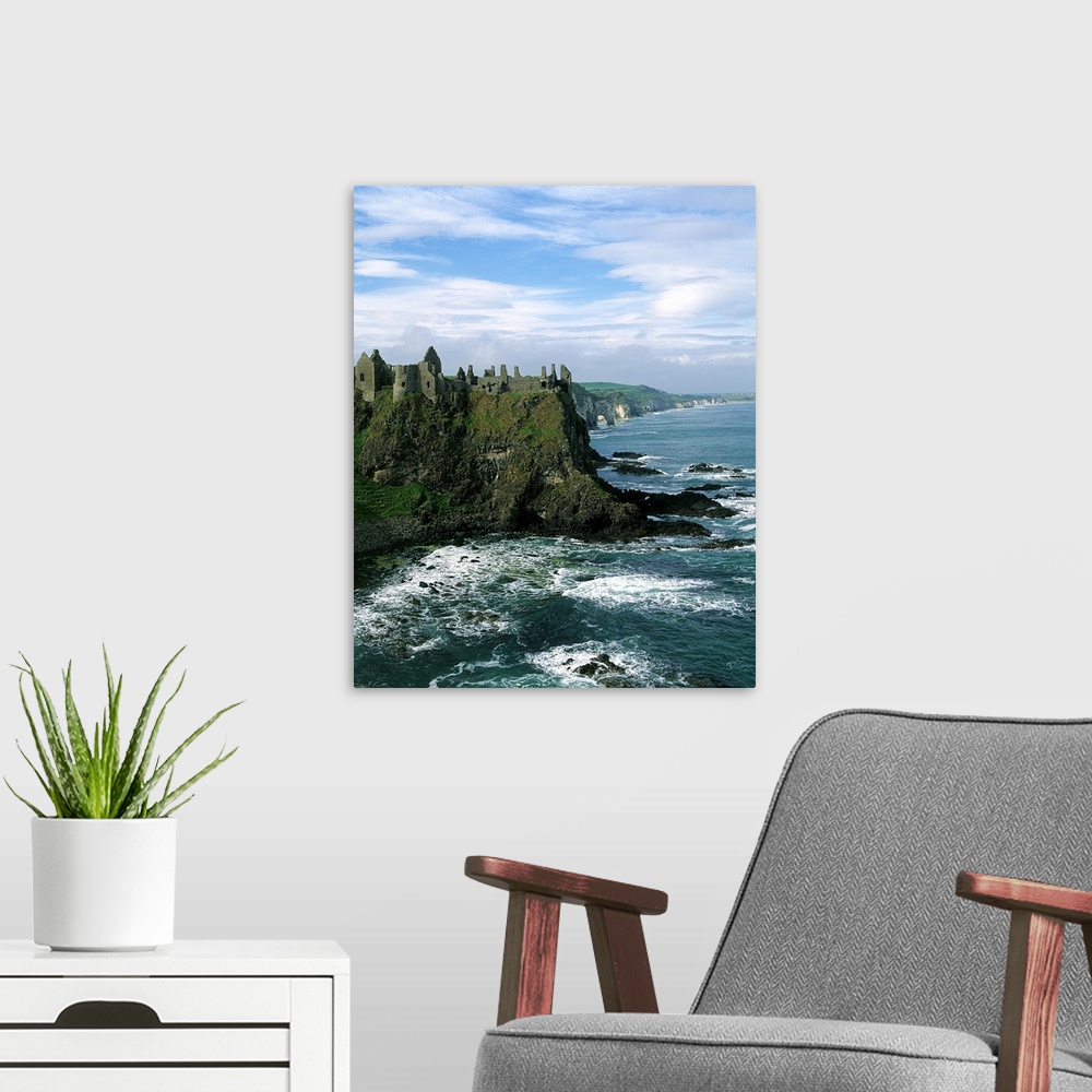 A modern room featuring Castle At The Seaside, Dunluce Castle, County Antrim, Northern Ireland