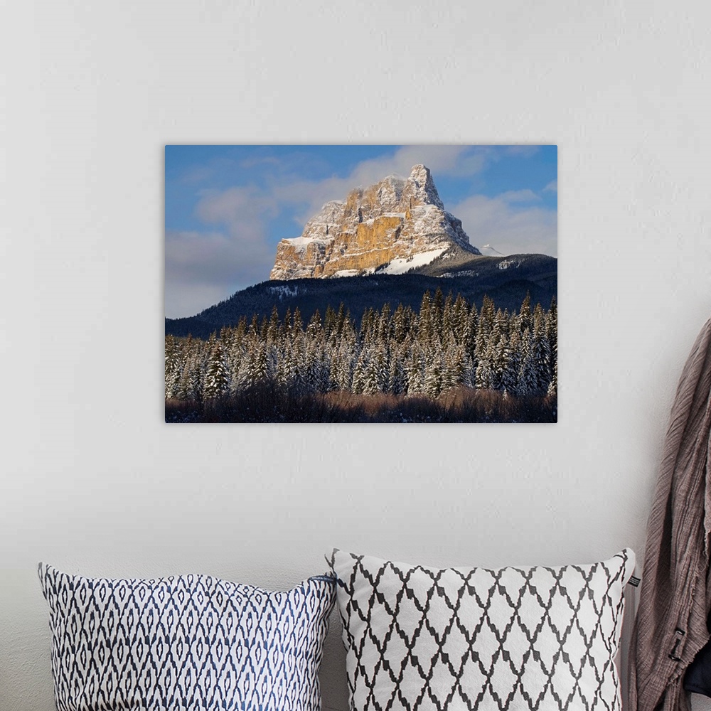 A bohemian room featuring Castle Mountain, Banff National Park, Banff, Alberta