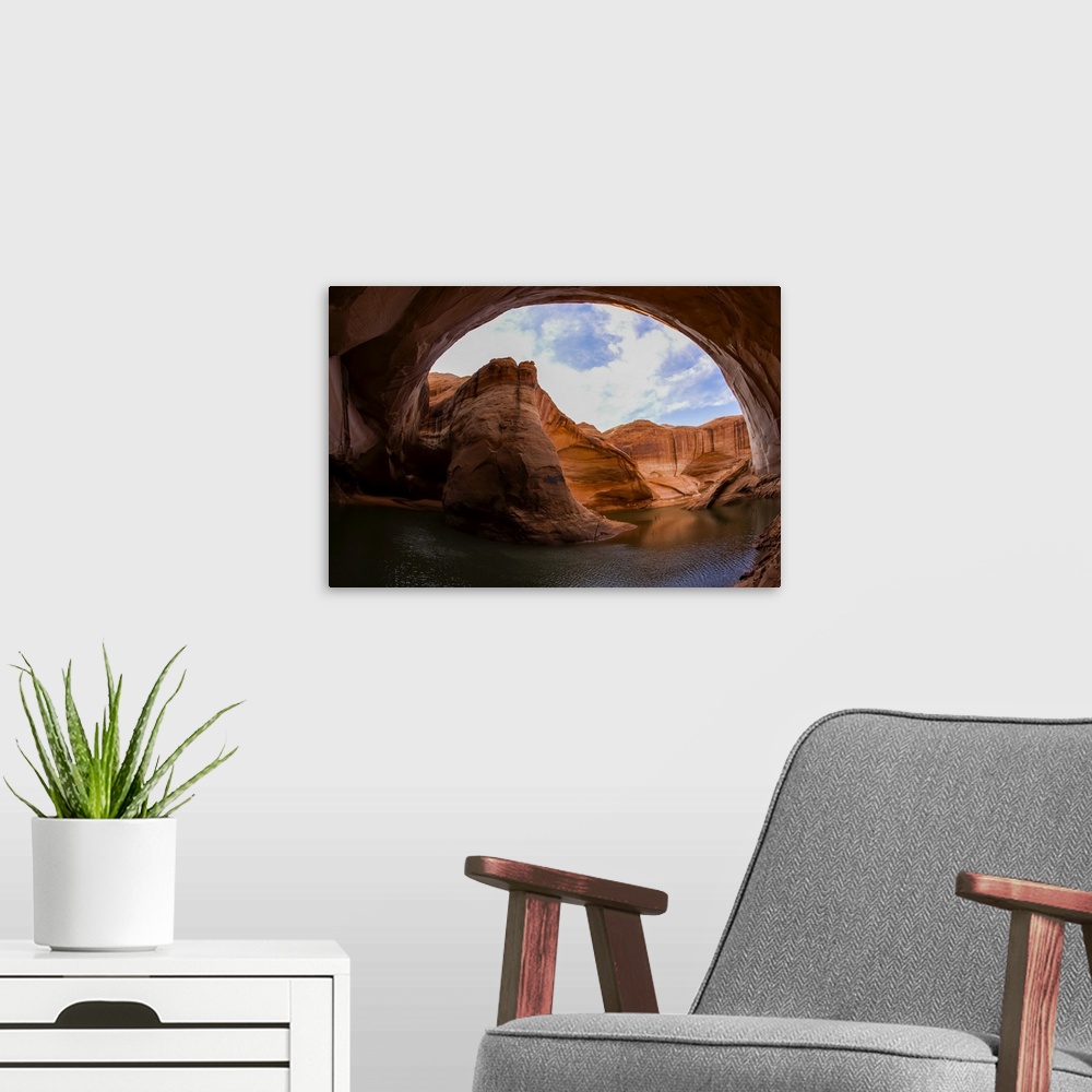 A modern room featuring Cathedral In The Desert, Clear Creek Canyon, Escalante Branch In Glen Canyon, Utah