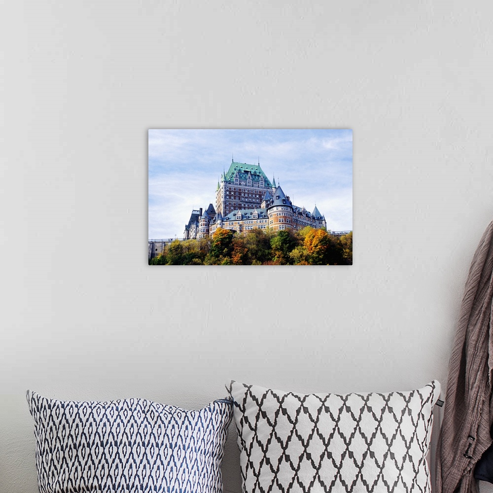 A bohemian room featuring Chateau Frontenac; Quebec, Canada