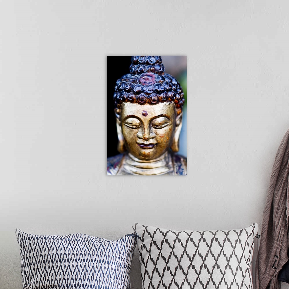 A bohemian room featuring China, Beijing, Golden Buddha From South East Asia